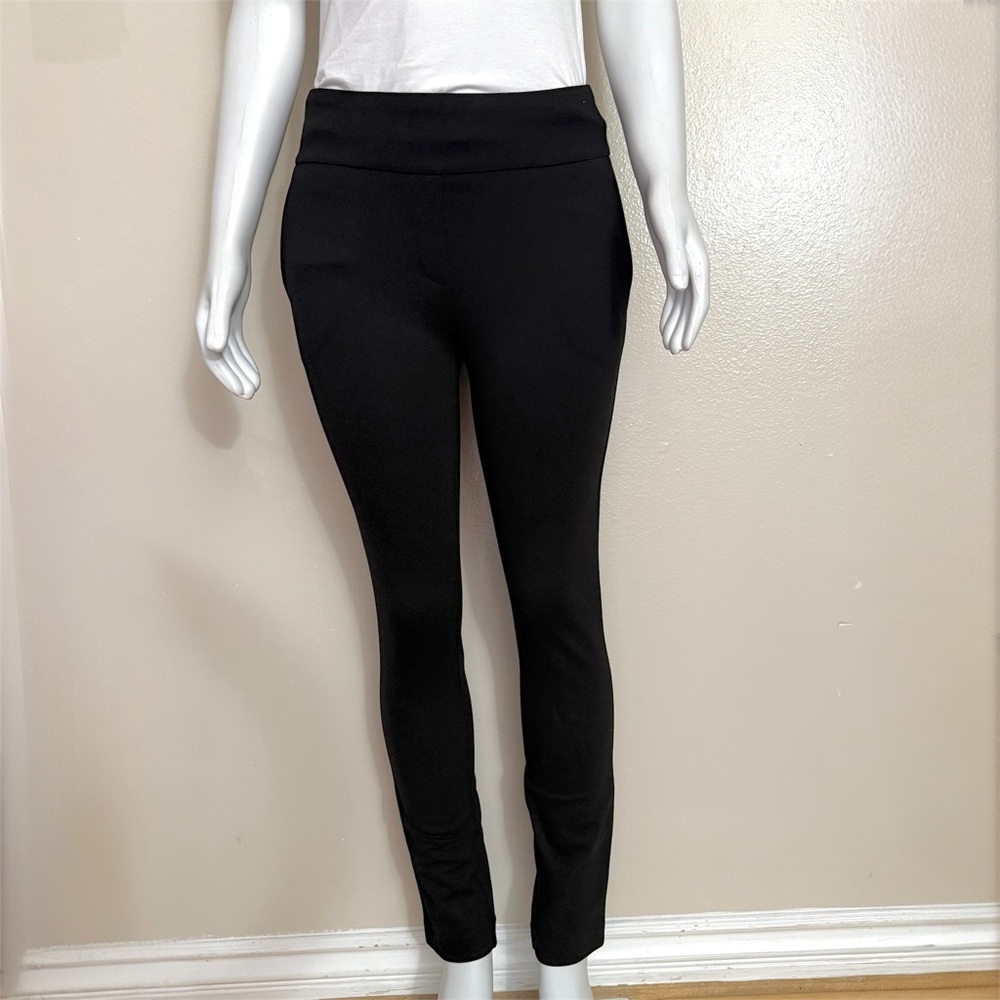 Dalia built in tummy control panel black pull on pants